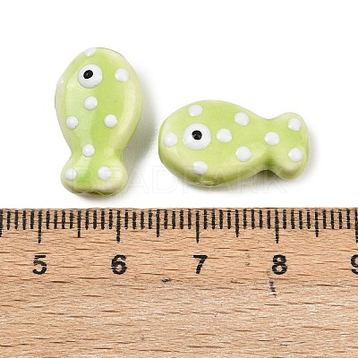 Handmade Porcelain Beads X-PORC-B009-03K-1