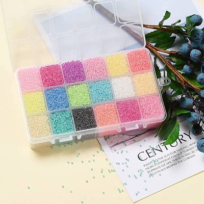 FGB 450G 18 Colors 12/0 Grade A Round Glass Seed Beads SEED-JP0012-07-2mm-1