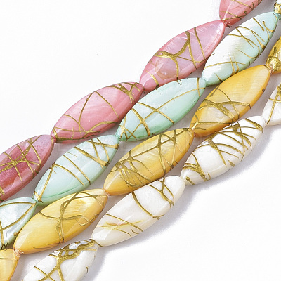 Drawbench Freshwater Shell Beads Strands SHEL-T014-008B-07-1