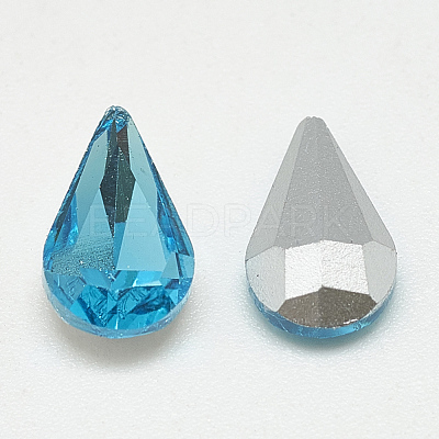 Pointed Back Glass Rhinestone Cabochons RGLA-T082-5x8mm-12-1