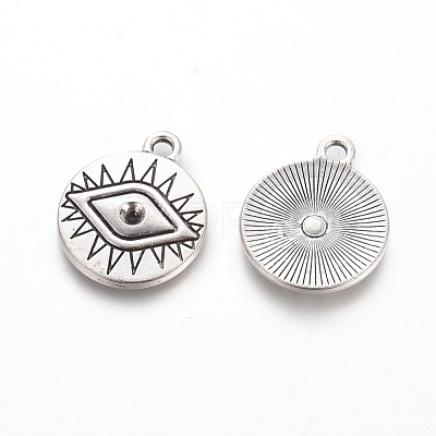 Rack Plating Tibetan Style Alloy Pendant Rhinestone Settings TIBEP-L005-08AS-1