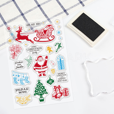 9 Sheets 9 Style Festival & Animal & Word Pattern PVC Plastic Stamps DIY-GL0002-68-1