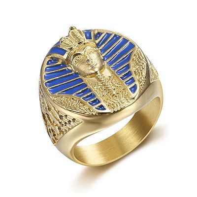 304 Stainless Steel and Enamel Finger Rings for Men FS-WGE3B17-02-1