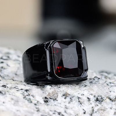 Alloy with Glass Finger Rings for Men FS-WG2A945-04-1