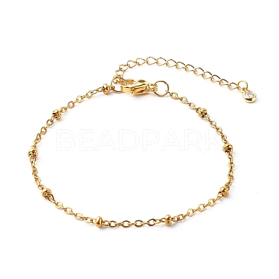 304 Stainless Steel Paperclip & Satellite Chains Bracelet Set X-BJEW-JB06523-1