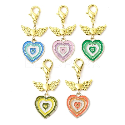Alloy Enamel Pendant Decoration HJEW-JM01461-1