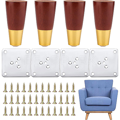 Natural Wooden Couch Legs DIY-WH0304-057-1