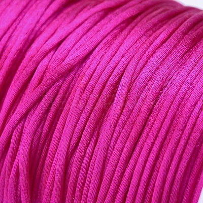 Round Nylon Satin Rattail Cord NWIR-WH0009-15A-03-1