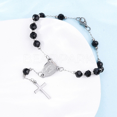 304 Stainless Steel Link Chain Bracelets BJEW-A032-07P-01-1
