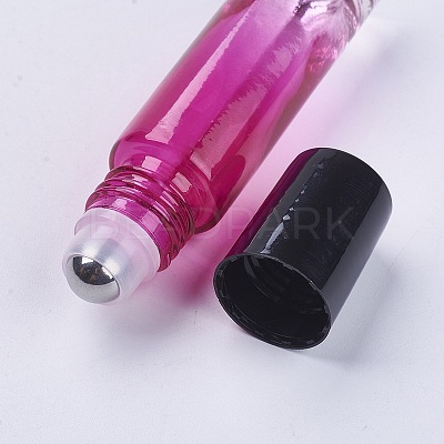 10ml Glass Gradient Color Essential Oil Empty Roller Ball Bottle X-MRMJ-WH0011-B05-10ml-1