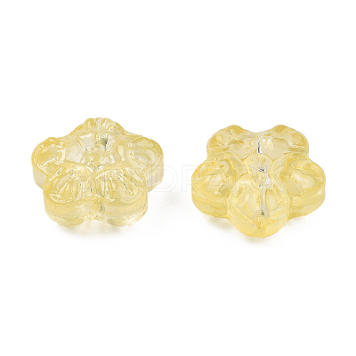 Transparent Spray Painted Glass Beads GLAA-N035-029-C06-1