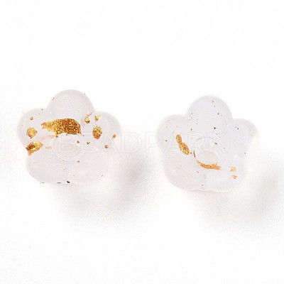 Frosted Transparent Acrylic Beads OACR-N137-72A-1