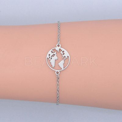 Tarnish Resistant 201 Stainless Steel Link Bracelets BJEW-T011-JN506-1-1