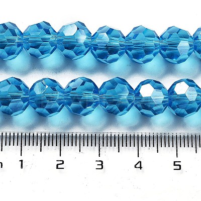 Electroplate Transparent Glass Beads Strands EGLA-A035-T10mm-A08-1
