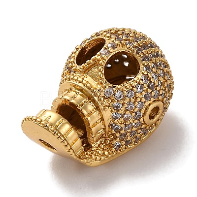 Rack Plating Brass with Cubic Zirconia Beads KK-S406-12G-1