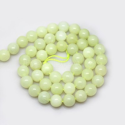 Natural New Jade Beads Strands X-G-G763-09-8mm-1