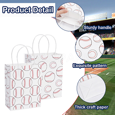 1 Sets Rectangle Paper Gift Bags with Handle ABAG-BBC0001-25B-1