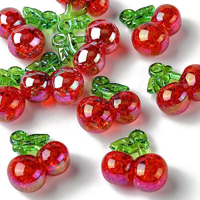 Electroplated Transparent Acrylic Pendants FIND-CJC0022-19-1