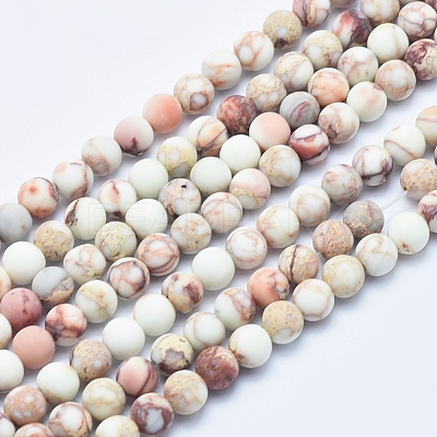 Natural Imperial Jasper Beads Strands G-A175C-6mm-01-1