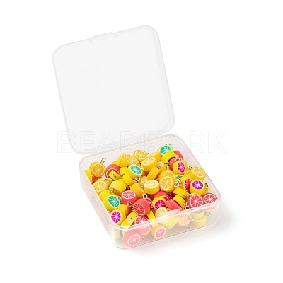 125Pcs 5 Style Handmade Polymer Clay Charms CLAY-LS0001-02-1