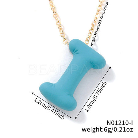 Alloy Initial Pendant Necklaces RS8745-9-1
