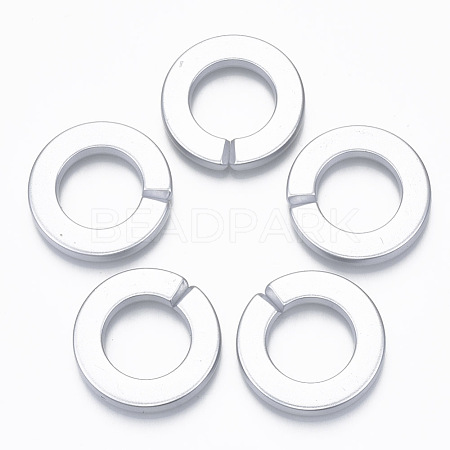 Opaque Spray Painted Acrylic Linking Rings OACR-S021-73A-B02-1