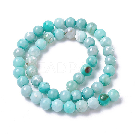 Natural Dyed Agate Imitation Turquoise Beads Strands X-G-P425-02A-8mm-1