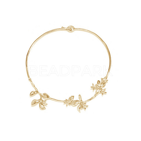 Alloy Flower Choker Necklaces for Women WG981DB-01-1