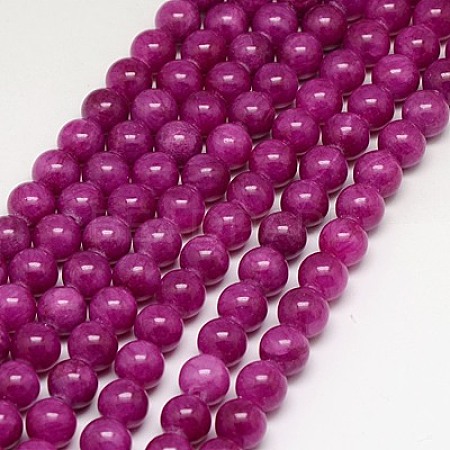 Natural Yellow Jade Beads Strands G-G598-8mm-YXS-12-1