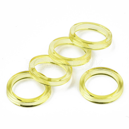 Transparent Acrylic Finger Rings RJEW-T010-02F-1