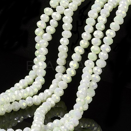 Electroplate Opaque Glass Beads Strands EGLA-A034-P8mm-T15-1