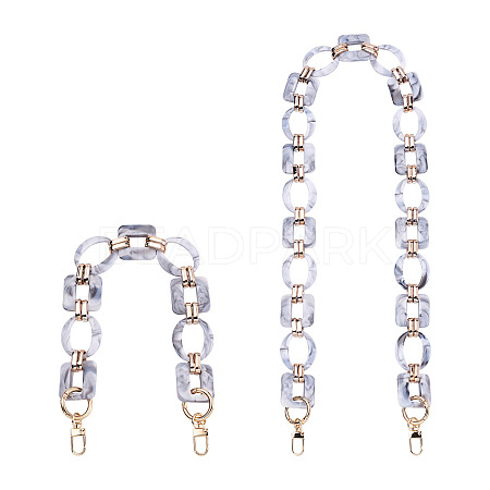 2Pcs Oval & Square Acrylic Bag Handle FIND-GN0001-14A-1