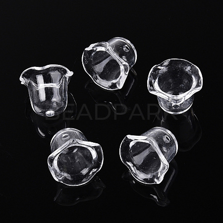 Transparent Acrylic Bead Caps TACR-T028-58A-1