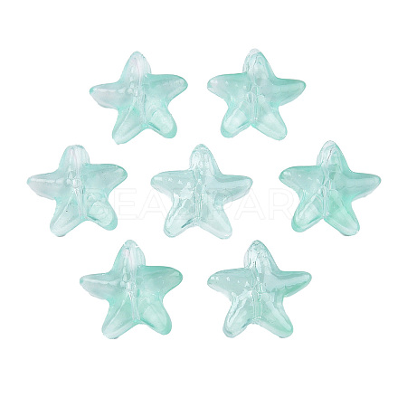 Transparent Spray Painted Glass Beads LS-X-GLAA-N035-027-C01-1