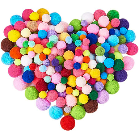 1 Box(400pcs) Pom Poms Craft Making Assorted Sizes & Colors High-elastic Good Quality Pom Poms Creative Craft DIY Material DIY-BC0001-02-1