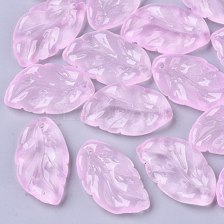 Transparent Spray Painted Glass Pendants X1-GLAA-T013-02-C03-1