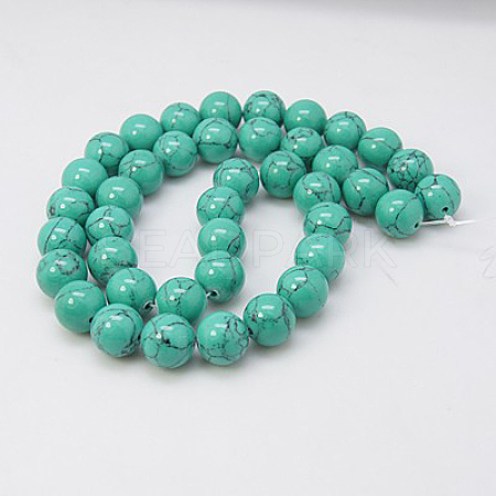 Synthetic Turquoise Beads Strands TURQ-H038-10mm-XXS11-1