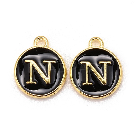 Golden Plated Alloy Charms LS-X-ENAM-S118-02N-1