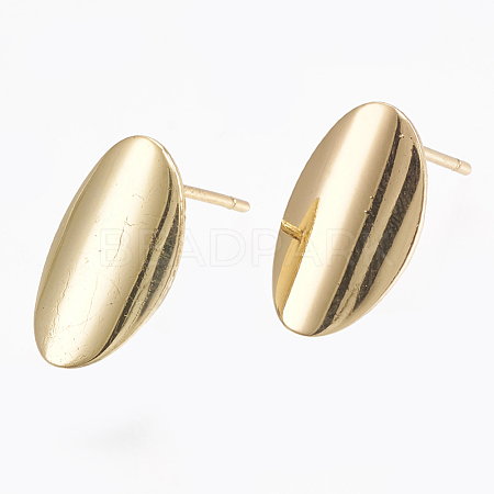 Brass Stud Earring Findings KK-S348-109-1