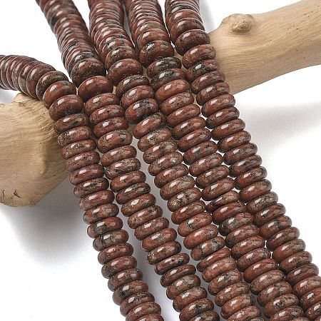 Natural Red Sesame Jasper Beads Strands G-G329-A04-3x8mm-1