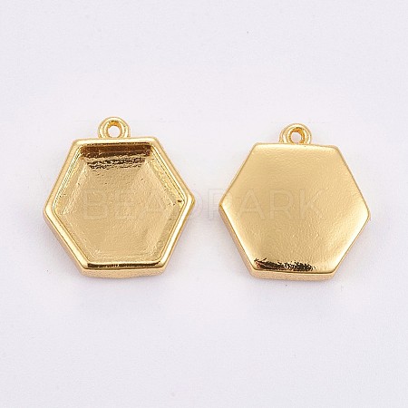 Brass Pendant Cabochon Settings LS-KK-F748-09G-1