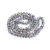 Electroplate Glass Beads Strands X-EGLA-Q079-01-2