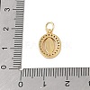 Brass Micro Pave Clear Cubic Zirconia Charms KK-E111-32G-G-3