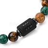 12 Constellations Natural Tiger Eye & Picture Jasper & Agate & Black Onyx Round Beaded Stretch Bracelets for Men Women WGB9E7C-08-3