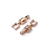 Brass Fold Over Clasps KK-WH0046-51RG-2