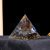 Resin Orgonite Pyramid Display Decorations G-PW0004-55D-1