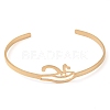 201 Stinless Steel God Eye of Horus Cuff Bangles for Women LS-BJEW-P337-01G-2