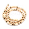 Electroplate Non-magnetic Synthetic Hematite Beads Strands G-L485-03A-LG-3