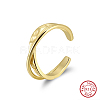 925 Sterling Silver Cuff Rings RJEW-H257-04G-2