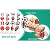 16Pcs 8 Style Baseball & Oval with Rugby & Heart Wood Stud Earring Findings WOOD-TA0001-95-20